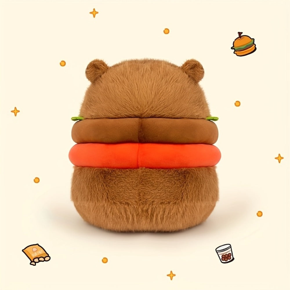 Capybara Plush Stuffed Animal Hamburger Burger Hat Funny Kawaii Plush Toy with the Listed Color, Size or Set Options for Ever