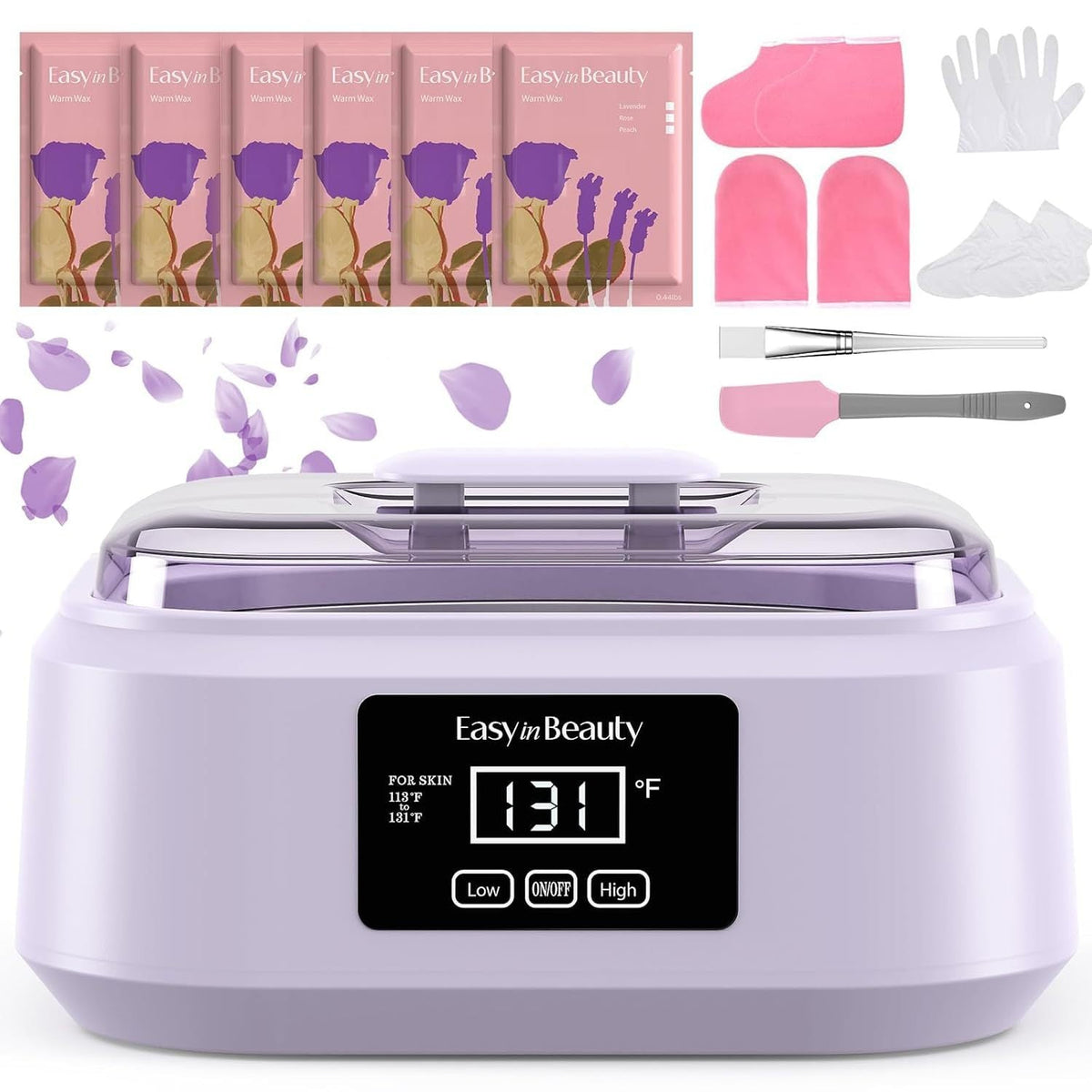 Paraffin Wax Warmer Kit 3000ml Touchscreen for Hands & Feet – Includes 6 Packs Refill Wax, Hot Wax Spa Bath for Arthritis Pai