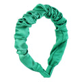 Multi color retro solid satin pleated hair compression headband - V.I.P Digital Presence