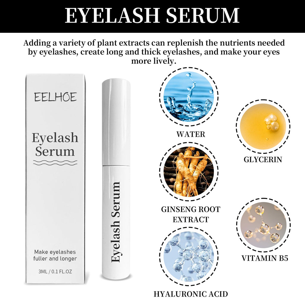 Eyelash Serum, Natural Beauty Curl Black Thick Slender Long Gentle Not Easily Stained Mascara