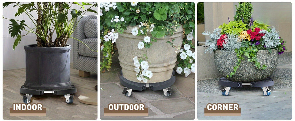 Plant Stand with Wheels 440 lbs – Adjustable 15-22" Heavy Duty Pot Roller with Lockable Swivel Casters for Indoor & Outdoor P