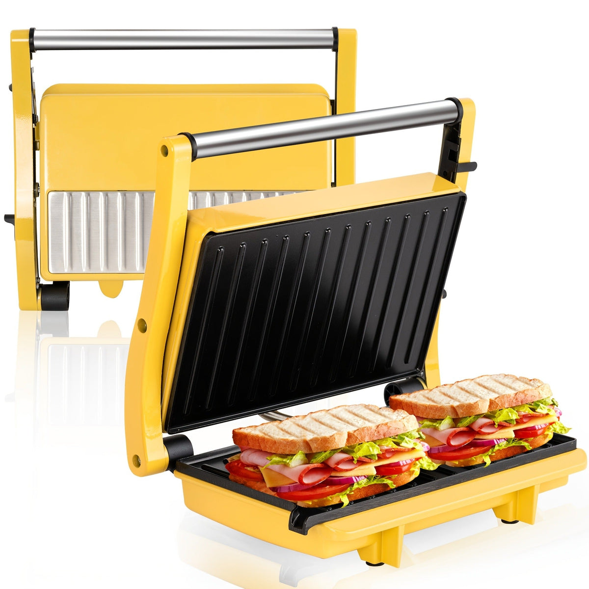 Sandwich Maker 3-in-1 Mini Indoor Grill & Panini Press, Non-Stick 180° Opening, Floating Hinge, 60-Min Timer — image 26