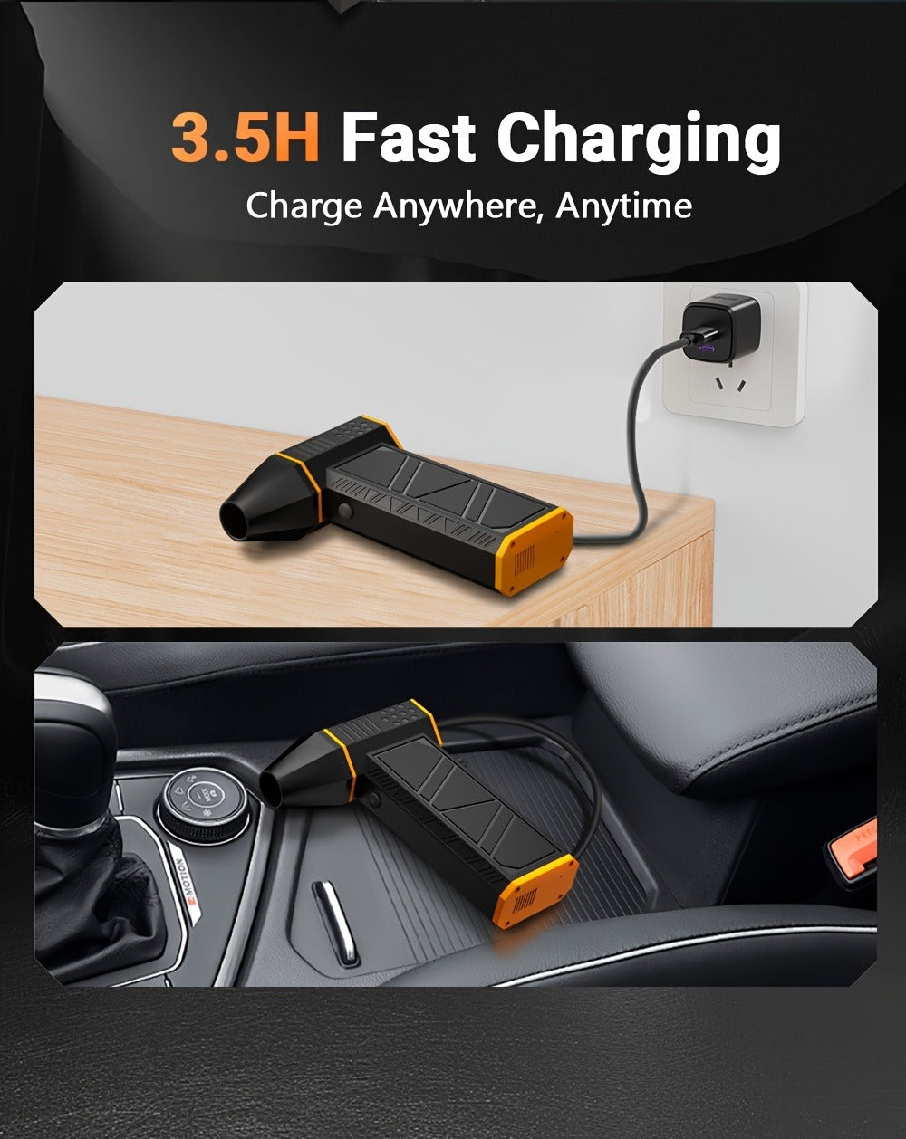 Electric Air Duster 130000RPM Rechargeable Handheld Blower, 3-Speed Wireless Turbine Fan for Computer Keyboard — image 23