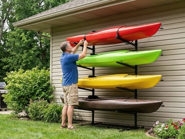 Kayak Storage Rack, Adjustable Stand for SUP, Canoe & Paddle Board, Wall, Dock & Freestanding, 400 lbs Capacity — image 23