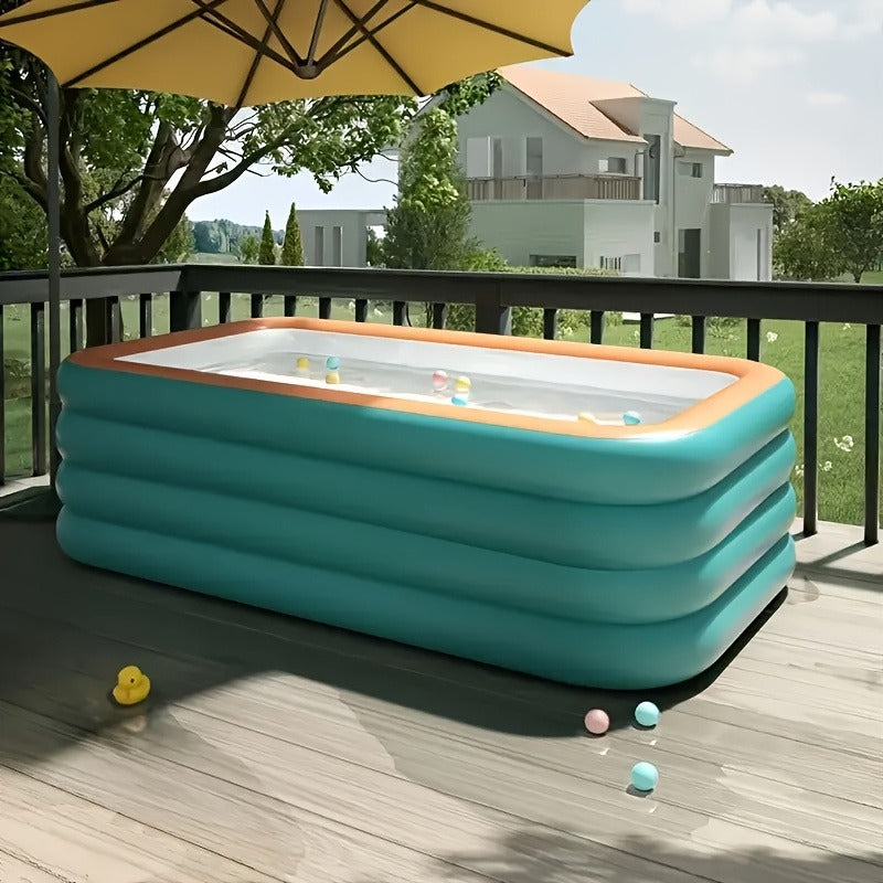 Inflatable Swimming Pool for Family Adults Kids, Large Above Ground Outdoor Backyard Pool for Garden, Patio and Yard Use — im