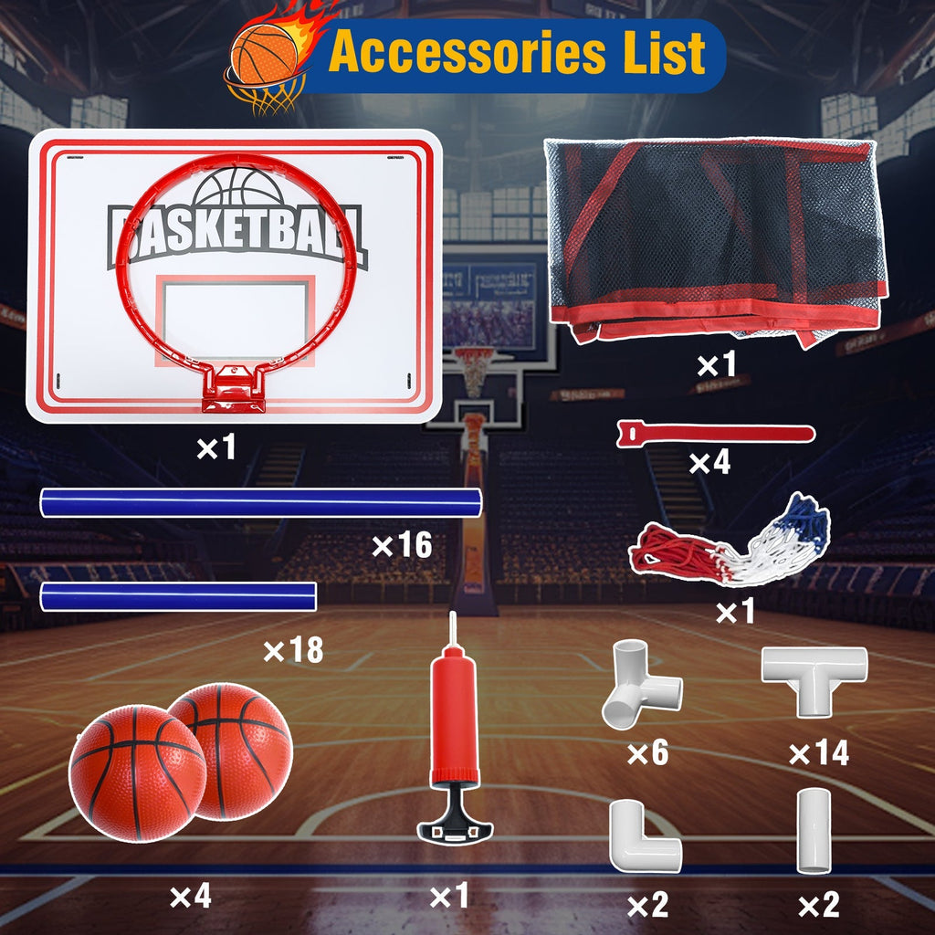 Adjustable Kids Basketball Hoop Set with 2 Balls and Storage for Ages 3–6 — image 14