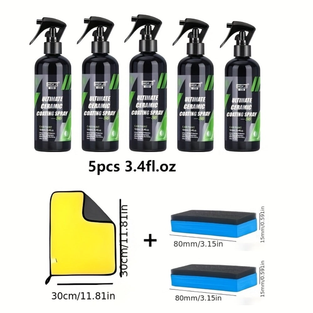 Car Ceramic Coating Spray by HGKJ with 100ml and 300ml Bottle Options for Exterior Paint Application — image 11