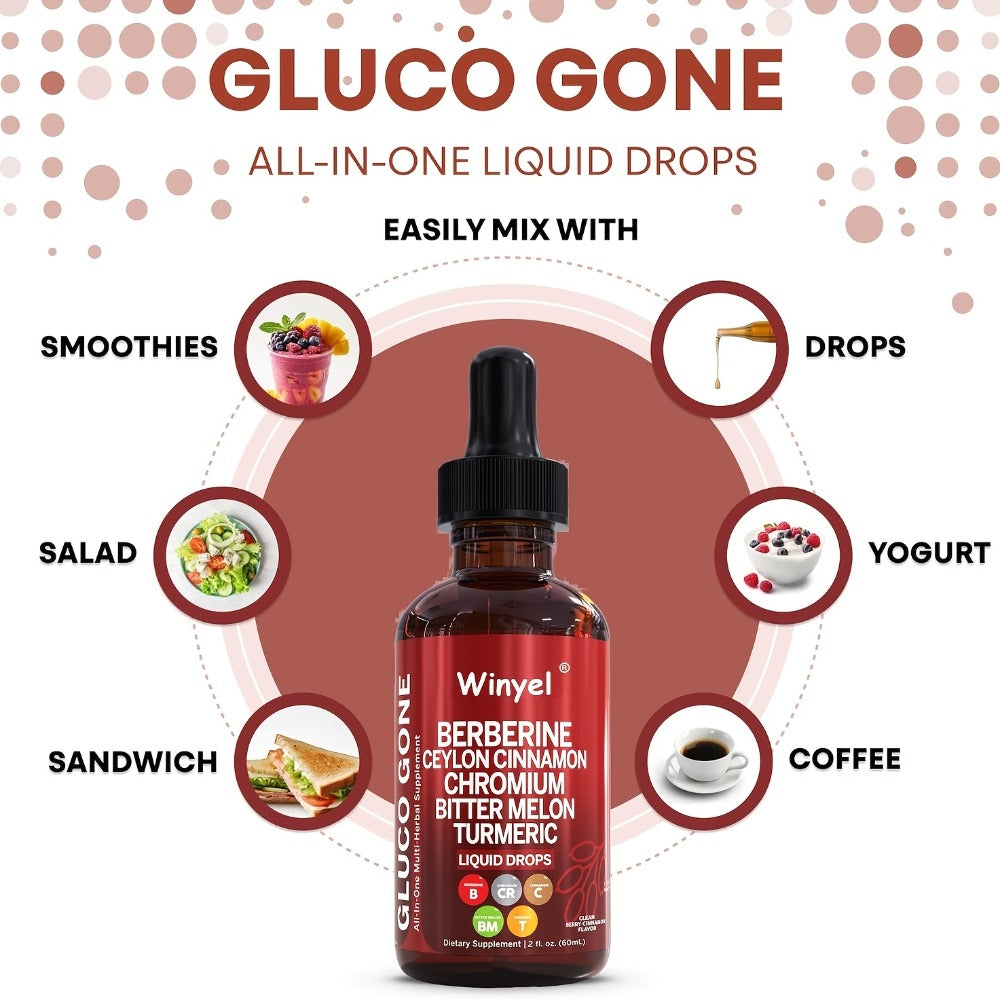 Blood Sugar Support Liquid Drops with Ceylon Cinnamon Berberine Bitter Melon Gymnema Chromium Turmeric Panax Ginseng — image 