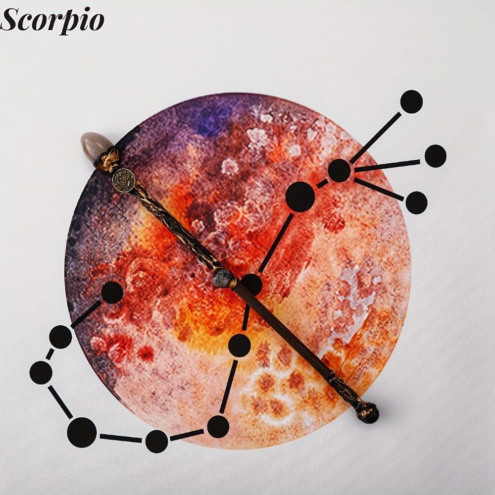 Zodiac Crystal Magic Wand with Gift Box – Handmade Astrology Wand All 12 Signs Aries Taurus Gemini Cancer Leo Virgo Libra Sco