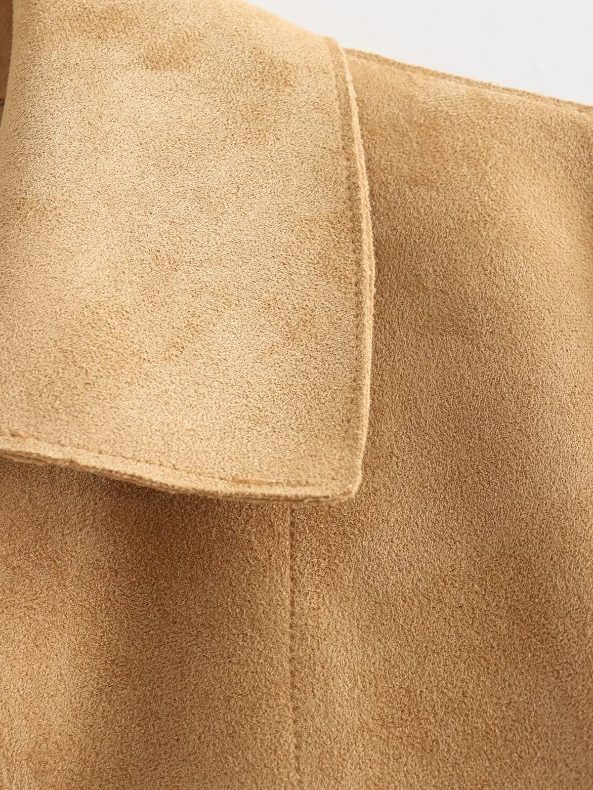 Suede Fabric Jacket Coat For Women
