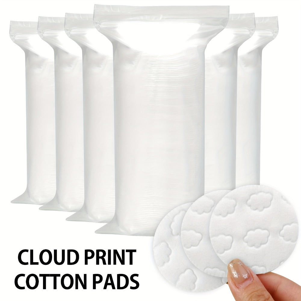 Makeup Remover Pads 600 Count Soft Hypoallergenic Lint-Free Cotton Rounds 360 Locking Edge Unscented Absorbent Disposable Fac