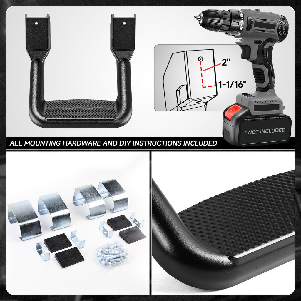 Aluminum Side Step Pad for Truck SUV – Universal Fit, 350 lbs Capacity, Non-Slip, Fits Chevy GMC Ford Dodge Ram Toyota Nissan