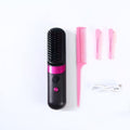 Cordless Hair Straightening Brush USB Rechargeable Portable Heated Straightener Comb Mini, for Home, Travel and Salon Hair St