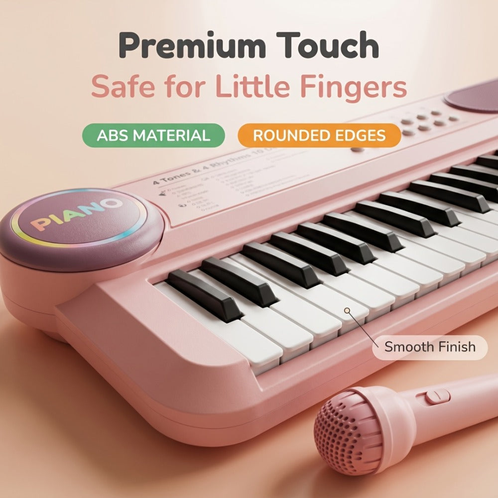 Kids Electronic Keyboard Piano 37 Keys with Microphone, Multi-Function Musical Instrument Toy for Children — image 11