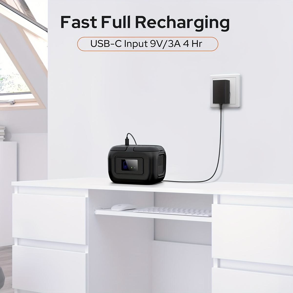 Portable Power Station 120W 97.68Wh Solar Generator with AC Outlet USB-A USB-C DC Output Battery Bank for Camping RV Home Eme