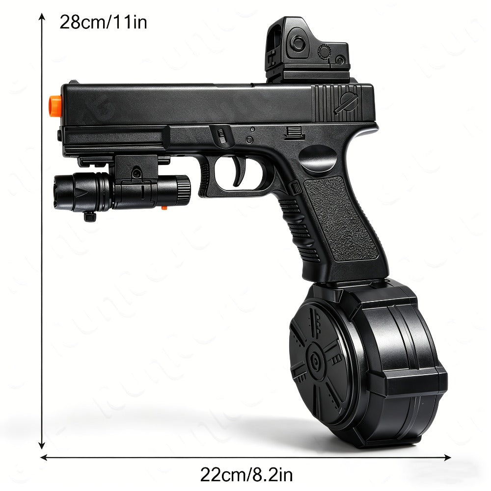 Black Electric Gel Blaster Set with Three Magazine Styles, Sight, Flashlight, Goggles and Charging Cable — image 5