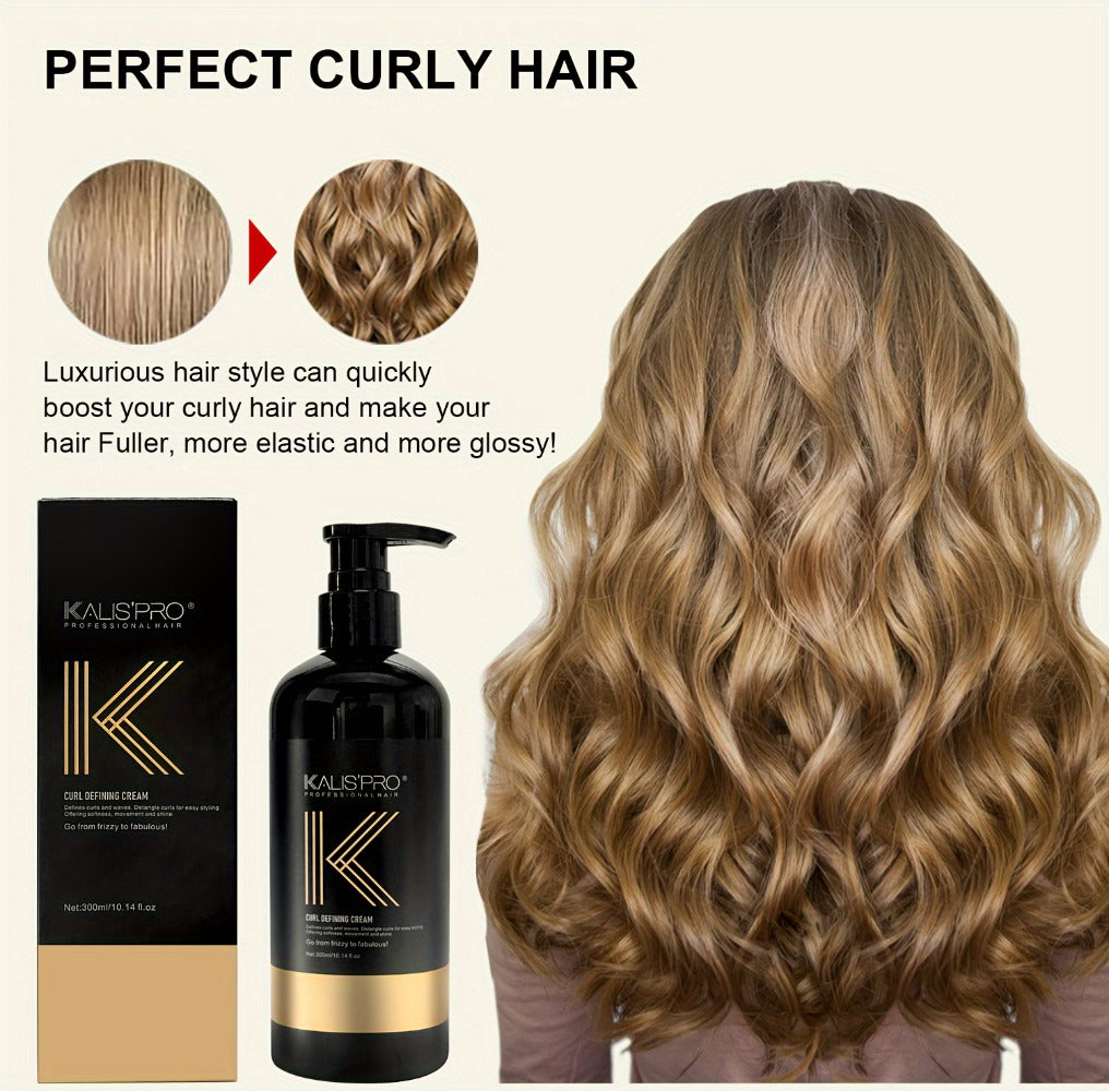 Curl Defining Cream and Detangling Brush Set by KALISPRO with One or Two 300ml Pump Bottles — image 17