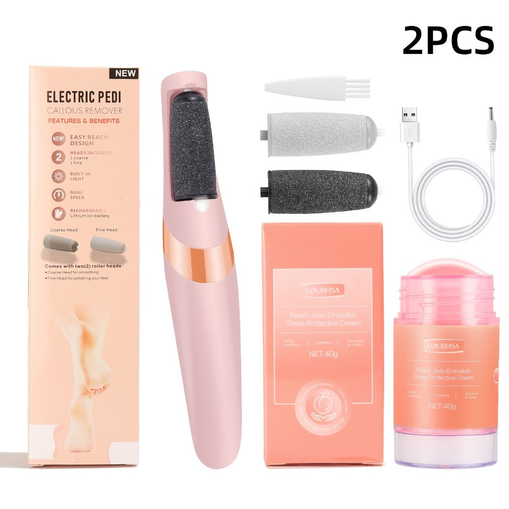 Electric Callus Remover for Feet with Foot Cream Stick Rechargeable Pedicure Tool 2 Speeds 2000 5000 RPM 2 — image 1