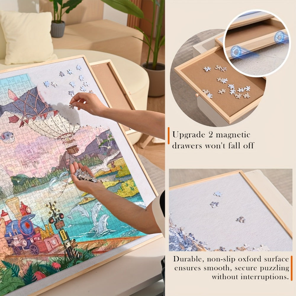 Puzzle Board Table with 2000 Pieces Tilting Surface 41.5"x29.6" — image 7