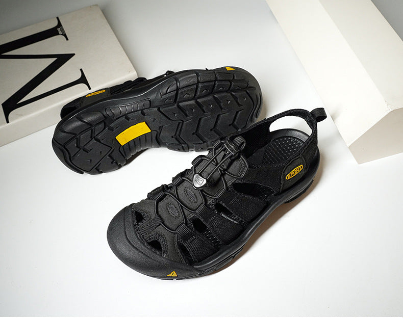 Men's Thick Bottom Toe Cap Beach Upstream Plus Size Outdoor Casual Shoes