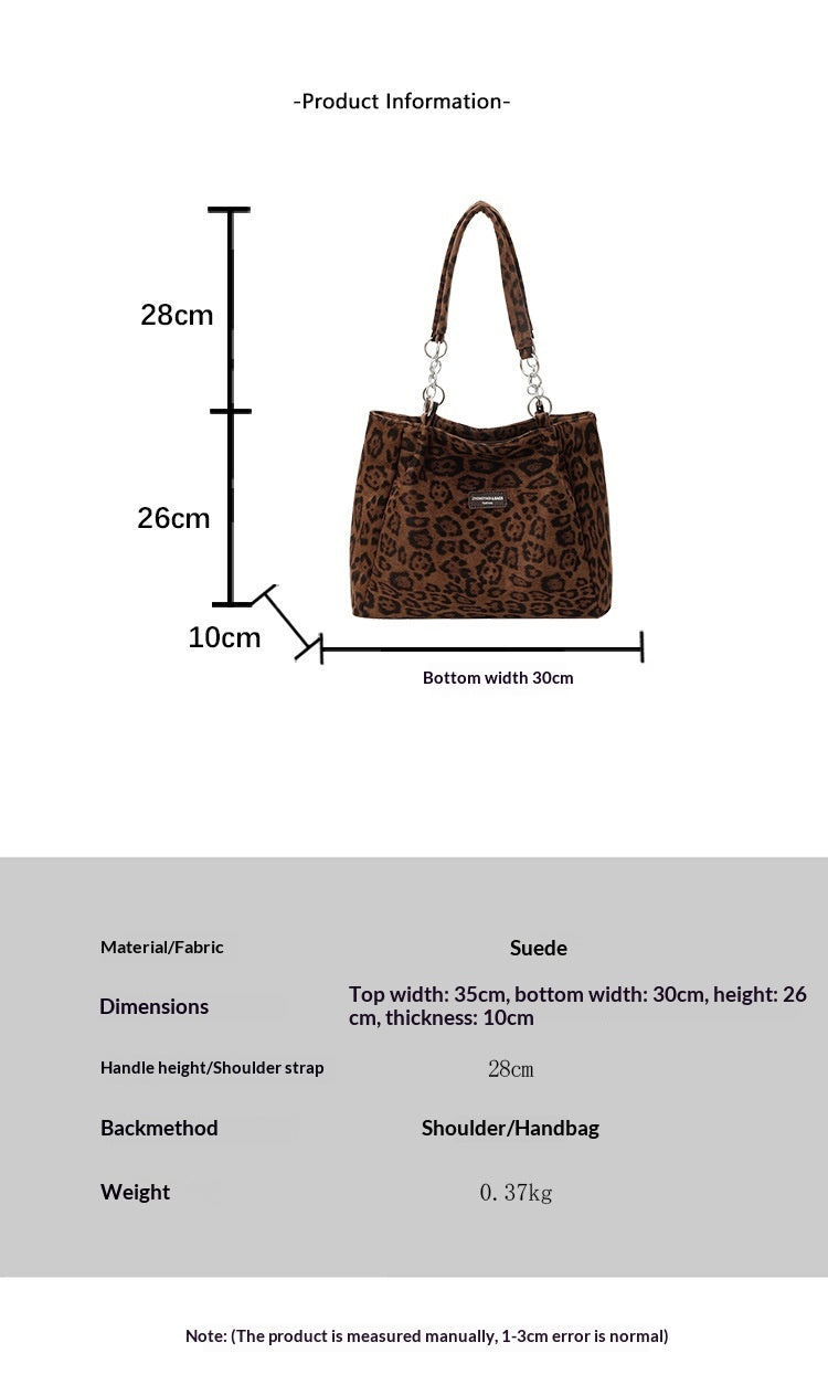 Leopard-print Tote Bag For Women 2025s Latest Trendy Style
