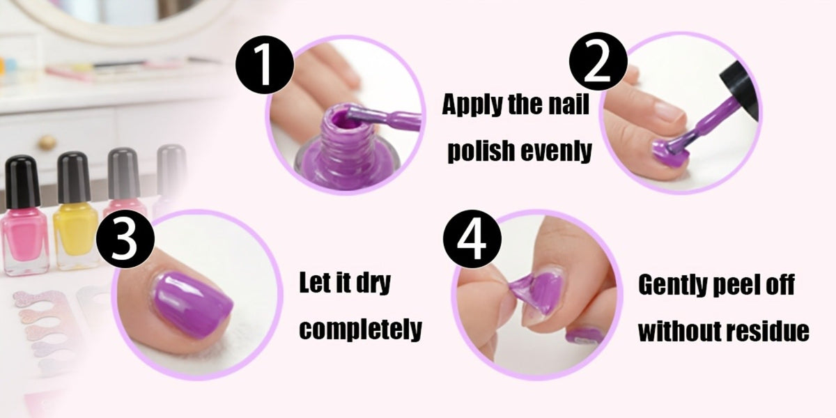 Pedicure Play Set for Girls 8+, 320+ Pieces Pretend Spa Kit with Colorful Nail Polishes & Stickers — image 9