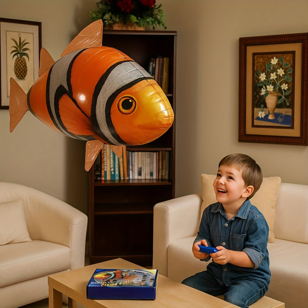 RC Inflatable Clownfish Balloon, Remote Control Flying Fish Toy for Kids Birthday Party, Wedding & Home Decor — image 2