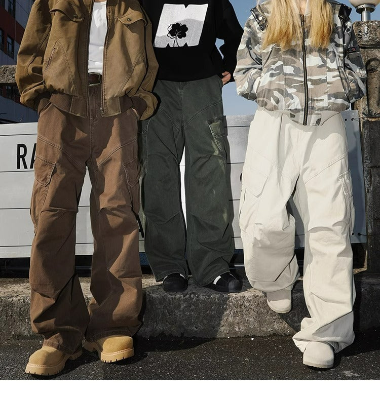 Pleated Paratrooper Work Trousers For Men