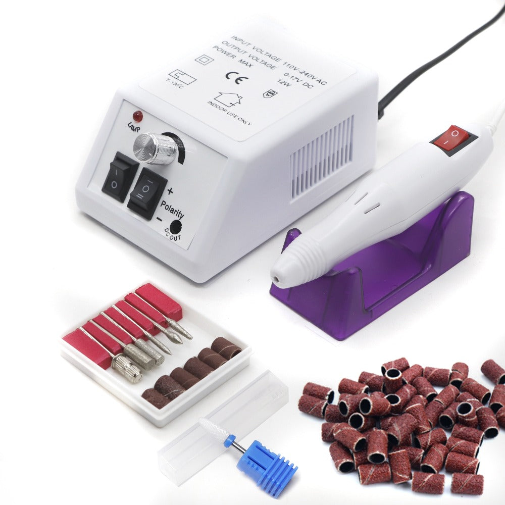 Electric Nail Drill 20000 RPM Console Kit with 6 Bits, 50 Sanding Bands and Standard or 8-in-1 Options — image 3