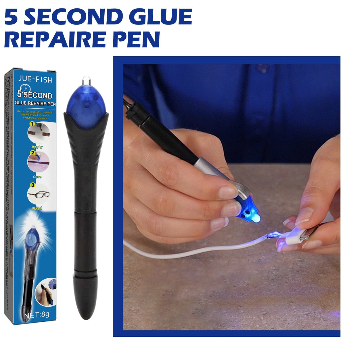 UV UV Curing Glue Pen, 5 Seconds Repair Plastic Ceramic Cable High And Low Temperature Resistant Adhesive - V.I.P Digital Presence