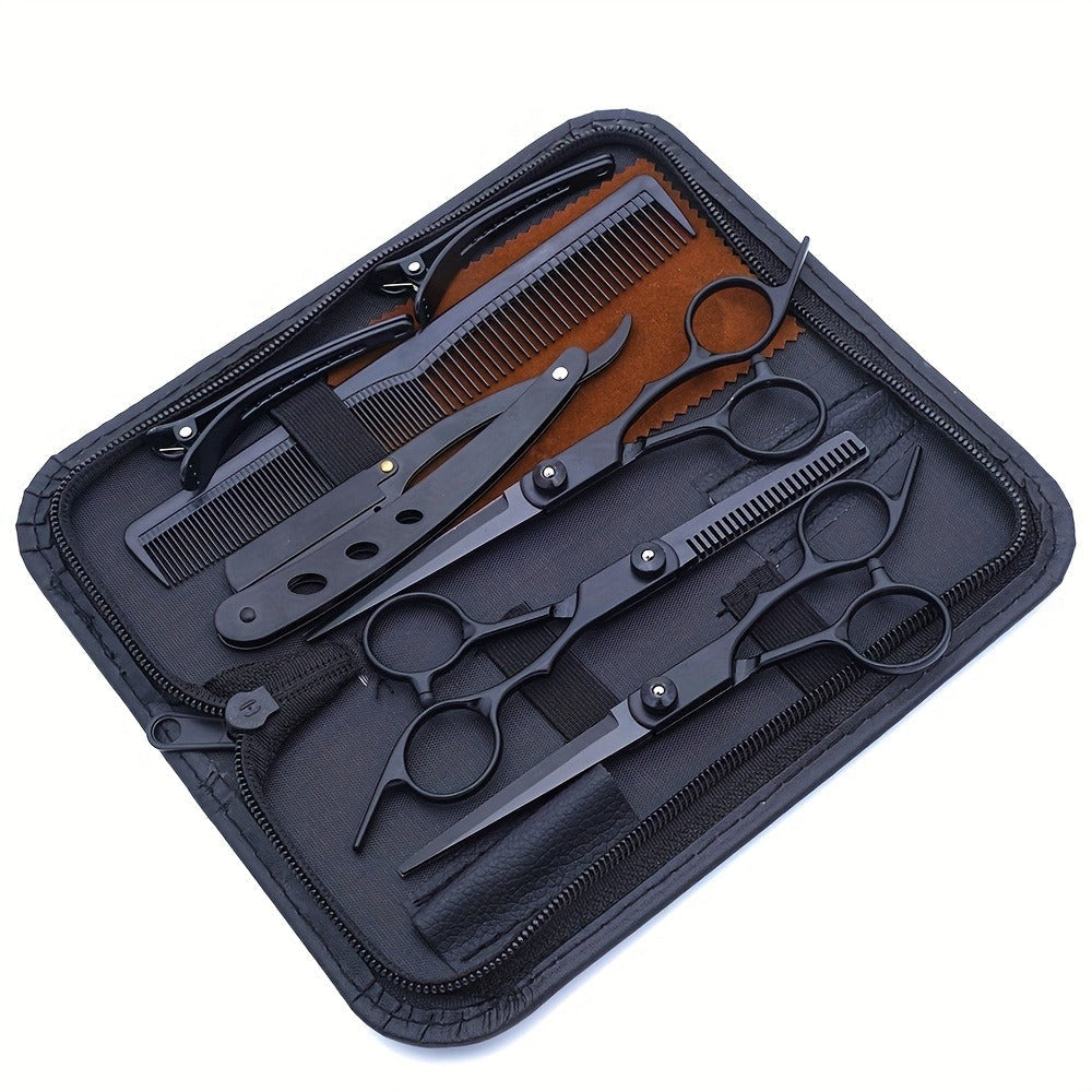 Hair Cutting Scissors Set 6 Inch Stainless Steel with Thinning Shears & Barber Comb – Colorful Professional Hairdressing Shea