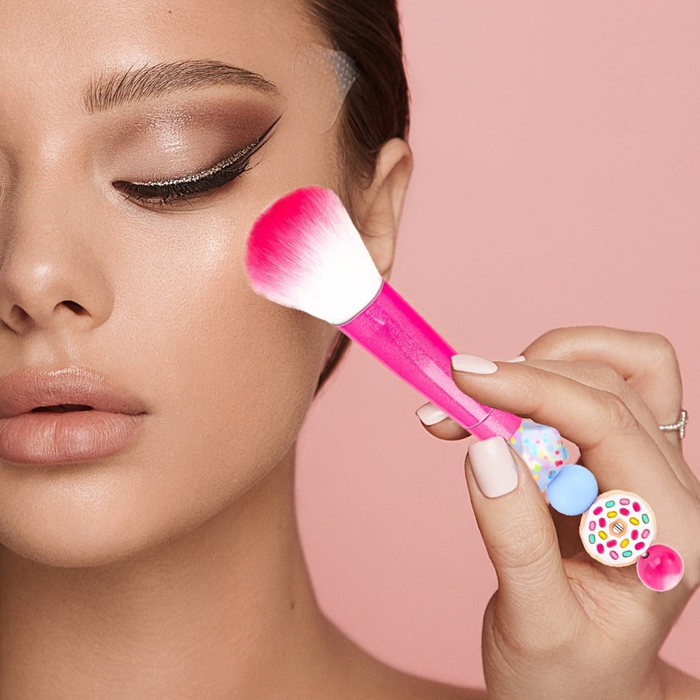 Makeup Brush Set, 15-Piece Bead-Ready Metal Handle Collection with Powder, Blush, Eyeshadow and Angled Brush Shapes — image 1