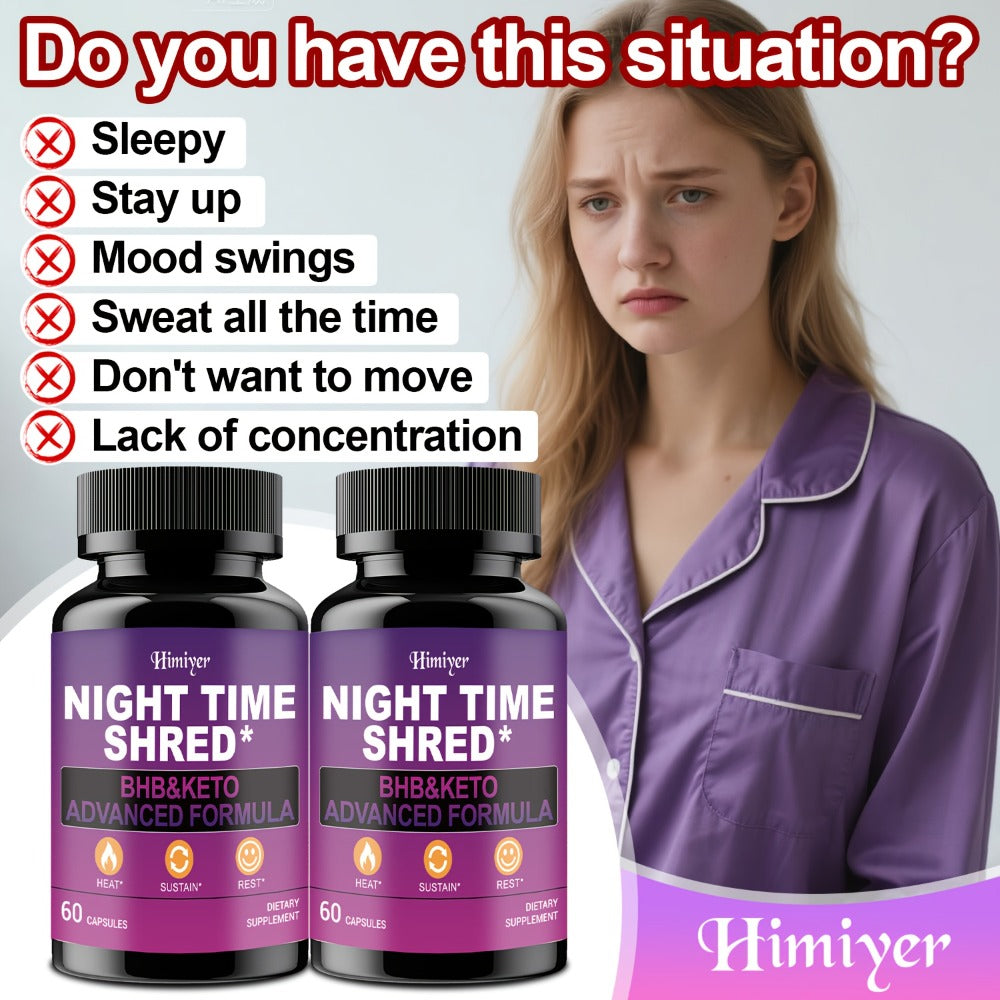 Night Time Fat Burner for Women, Shred Mask Capsules with Caffeine, Goji Berries & Dandelion Root — image 7