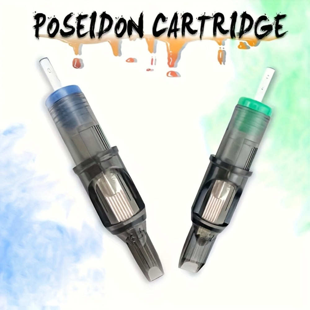 Tattoo Cartridge Needles 50Pcs Assorted - Poseidon TUV 0.30mm Stainless Steel RL RS M1 for Temporary Body Art, Festivals and 