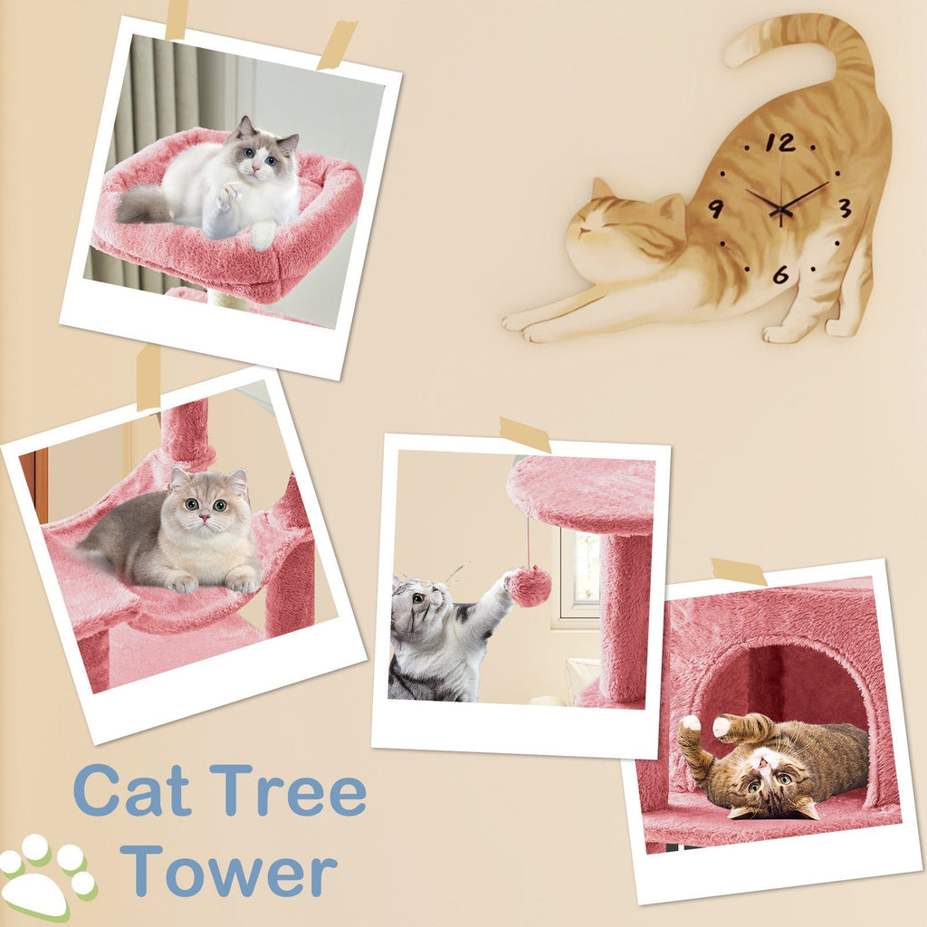 Multi-Level 44in Cat Tower with Enclosed Condo, Hammock, Round Platforms and Sisal-Wrapped Posts — image 5