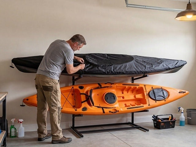 Kayak Storage Rack, Adjustable Stand for SUP, Canoe & Paddle Board, Wall, Dock & Freestanding, 400 lbs Capacity — image 24