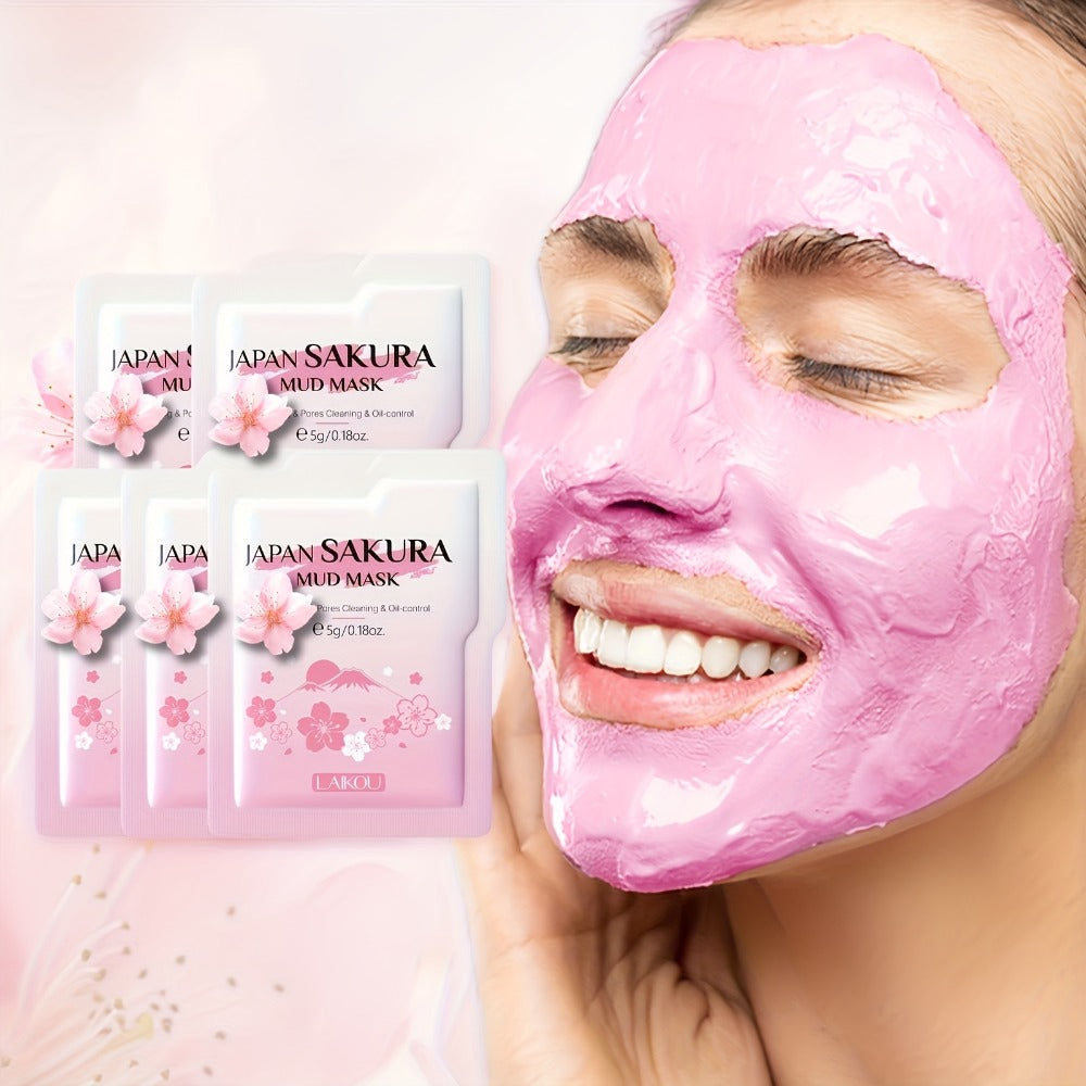 30-Piece Sakura Skincare Gift Set with Pink Face-Care Assortment, Mask Packets, Pouch and Routine Accessories — image 6