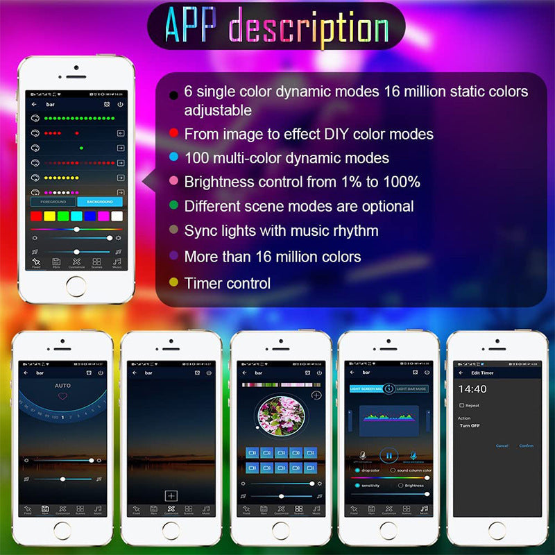 RGB Color-changing 5V Magic USB Light Strip