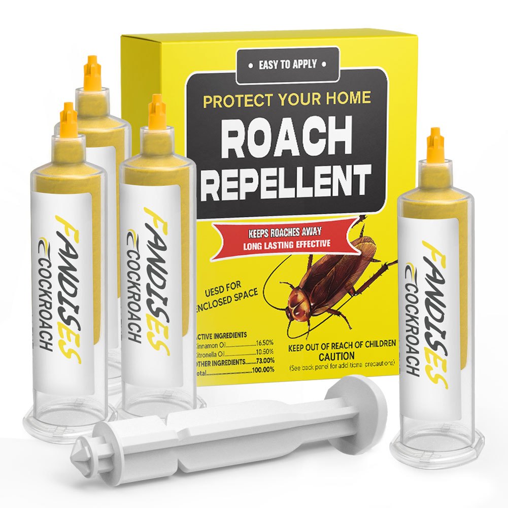 Roach Gel, 4-Pack Syringe Kitchen Bathroom Crack Crevice Trap for Home Cooking, Dining and Outdoor Meals — image 1