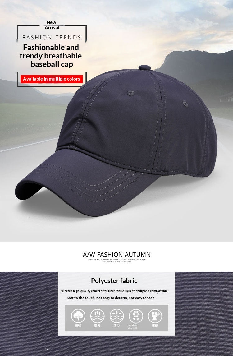 Outdoor Baseball Cap With Breathable Light Plate And Big Head Circumference