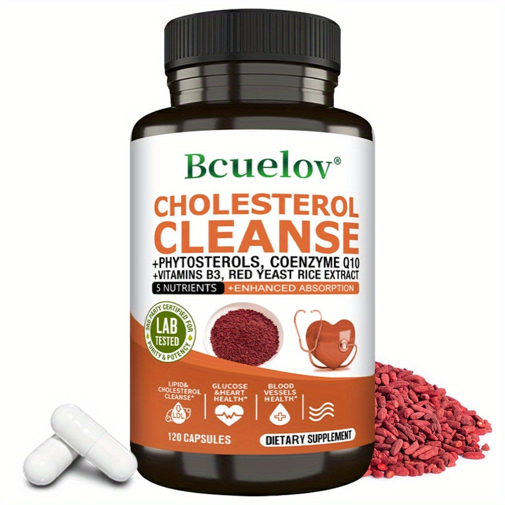 Herbal Supplement with Bcuelov Label, Phytosterols CoQ10 and Red Yeast Rice Capsules, 120 Count — image 11