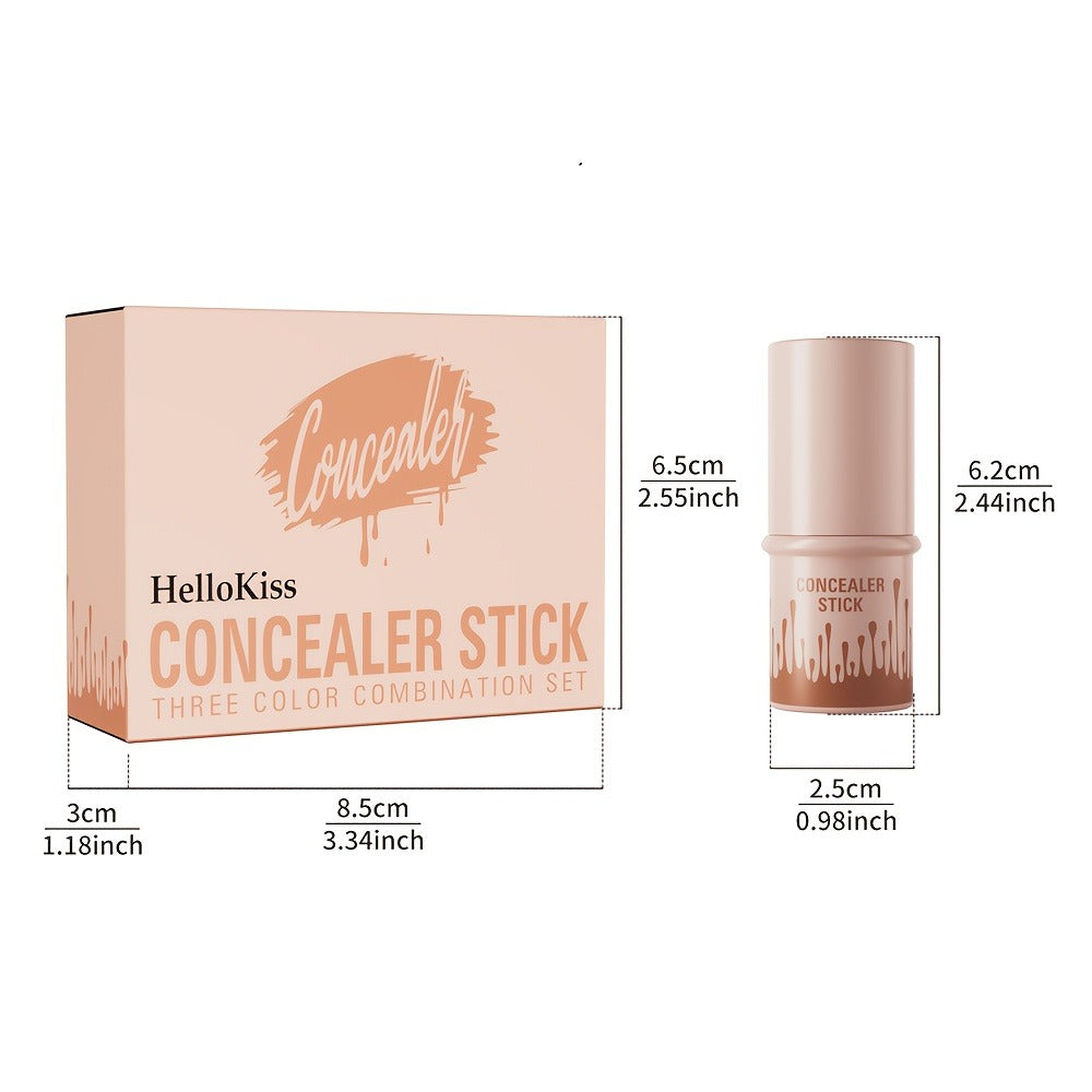 Cream Contour Stick Set 3-in-1 with Blush Highlighter & Bronzer – Squalane Non-Greasy Waterproof Long-Lasting Sculpting Kit —