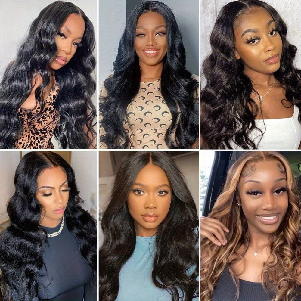 Lace Front Wig Body-Wave Human Hair, 14-24 Inch Natural Black with Glueless 4x4x1 Closure and Baby Hair — image 4
