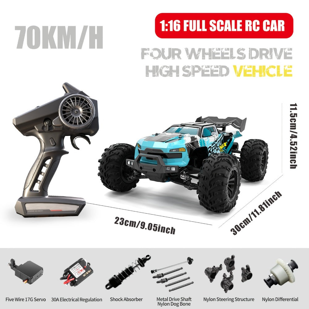 Remote Control Car in a 1:16 4WD RC390 Off-Road Design with LED Lights and Two Batteries — image 2