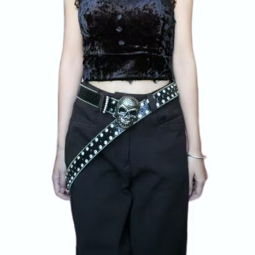 Halloween Subculture Skull Hip Hop Decoration Belt