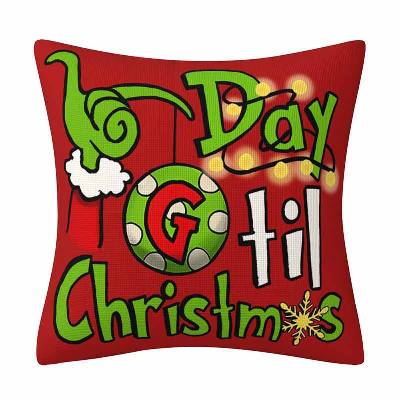 Grinch Christmas Pillow Cover Amazon Home Christmas Decoration Cushion Sofa Pillowcase Combination - V.I.P Digital Presence