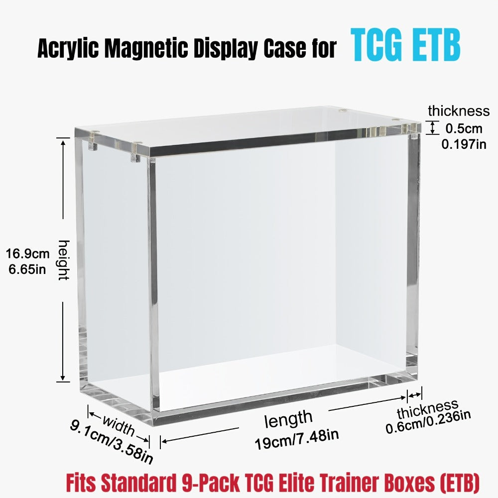 Pokemon Acrylic Display Case with UV Protection, 6MM Thick Crystal Clear Case for Booster Box & Elite Trainer Box — image 3