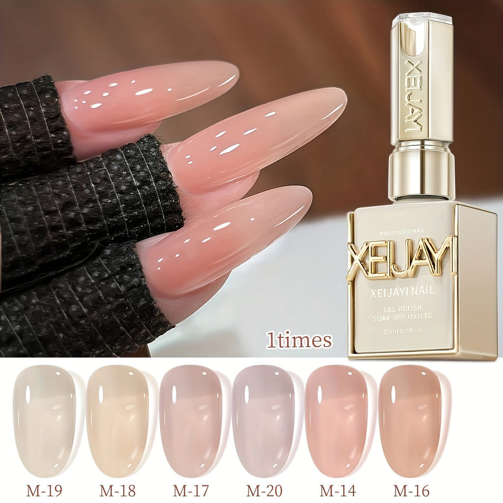 Gel Nail Polish 6-Piece 15ml Jelly Set with Glass Finish in Shades M14, M16, M17, M18, M19 and M20 — image 24