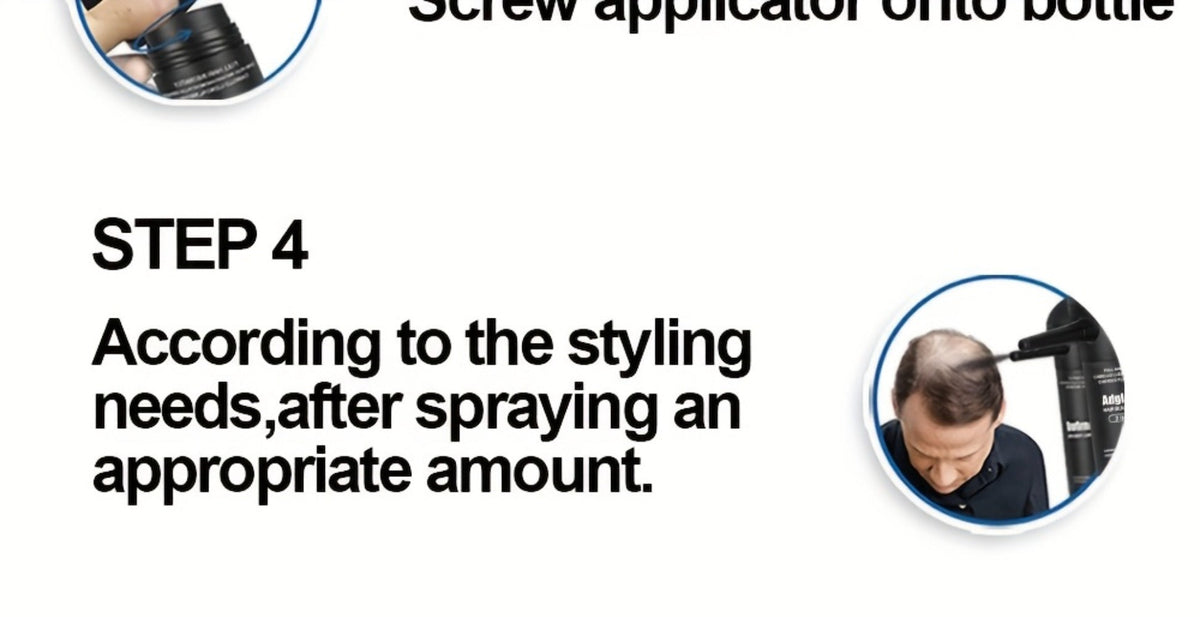 15-Gram Hair Fiber Kit with Directional Spray Applicator in Four Black and Brown Shade Options — image 26