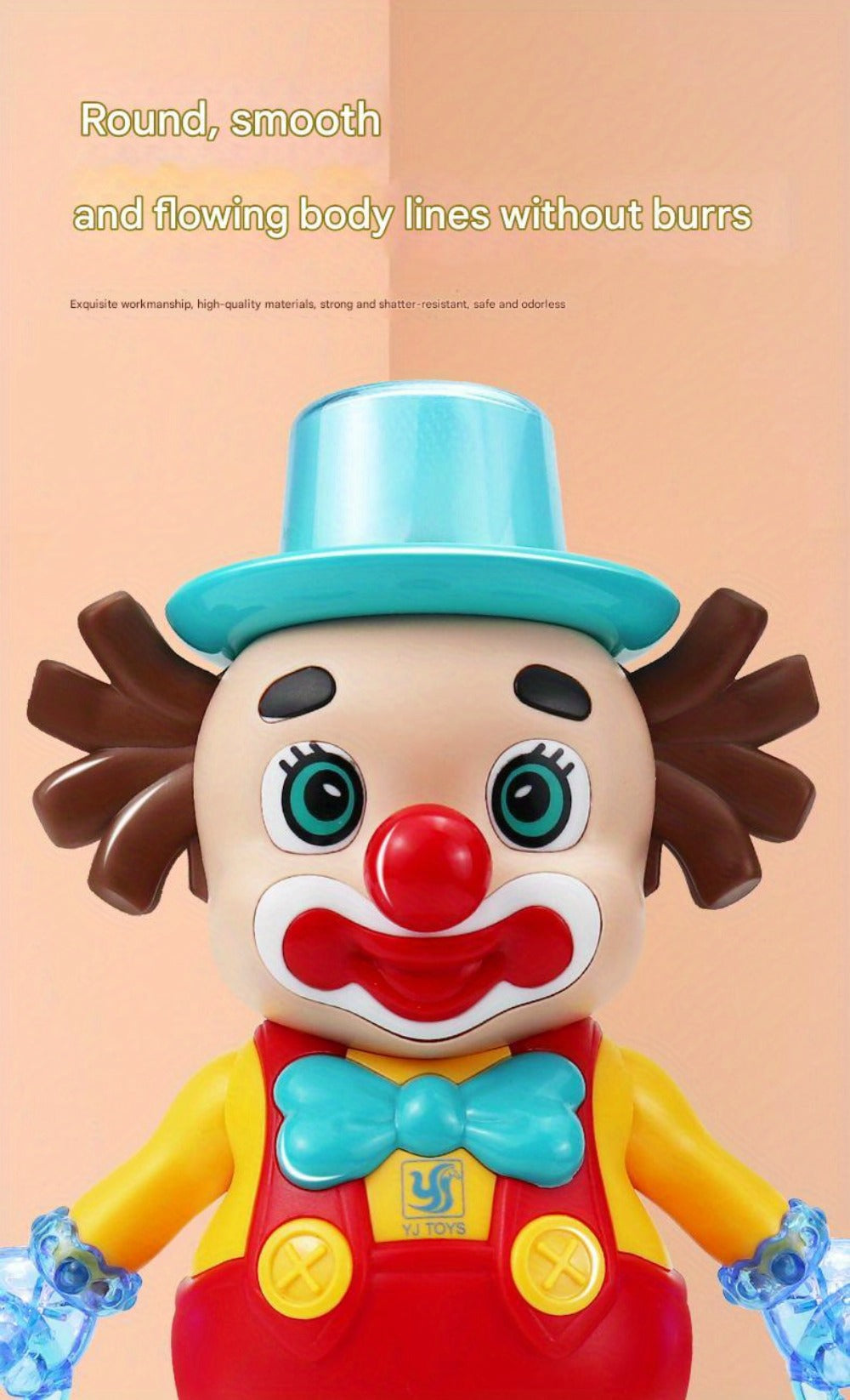 Dancing Clown Toy Doll with Light & Music, Swinging Fidget Toy for Kids Boys & Girls, Funny Weird Halloween Decoration — imag